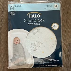 BRAND NEW! HALO Sleep Sack SWADDLE 100% COTTON | CREAM TOG 1.5
